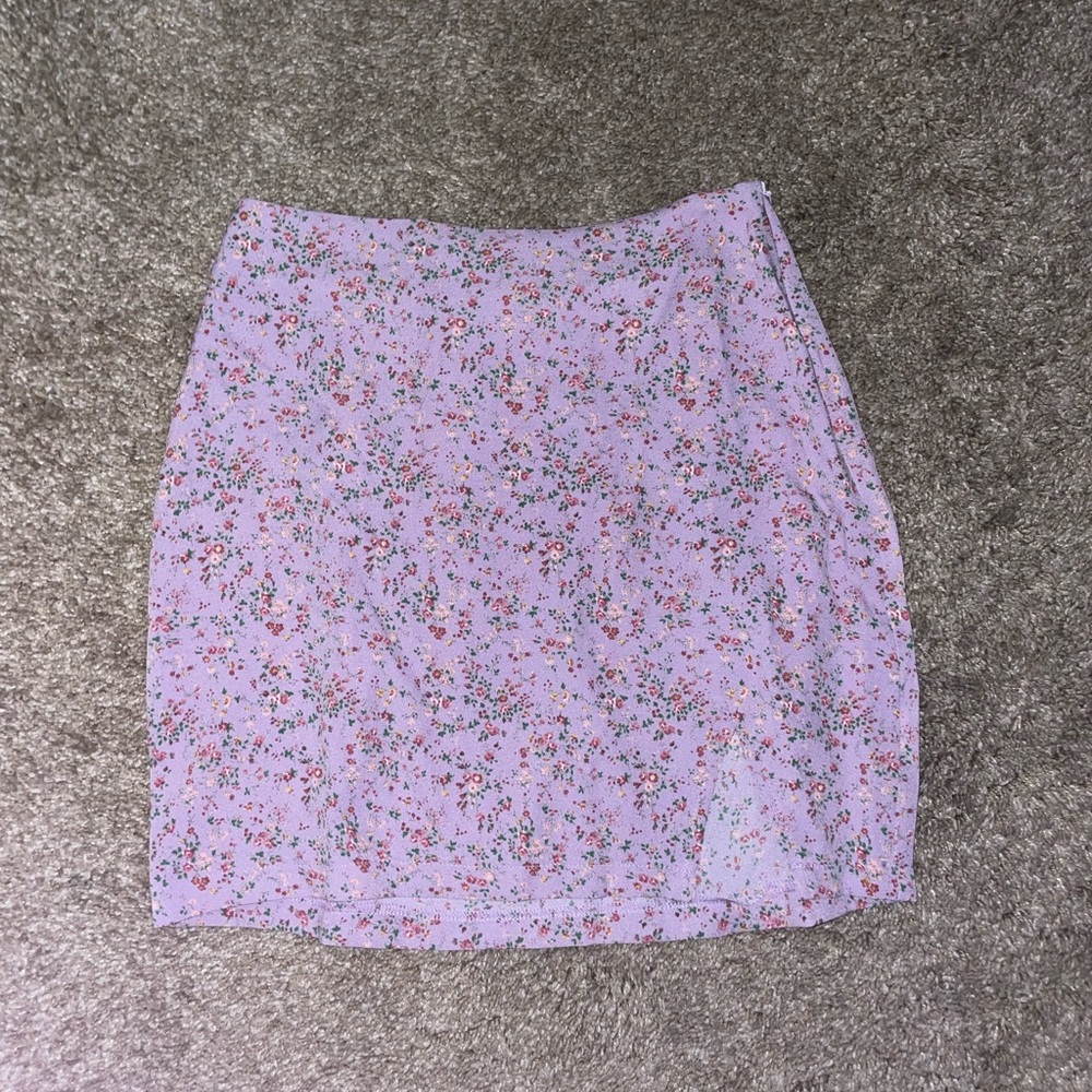 floral mini skirt